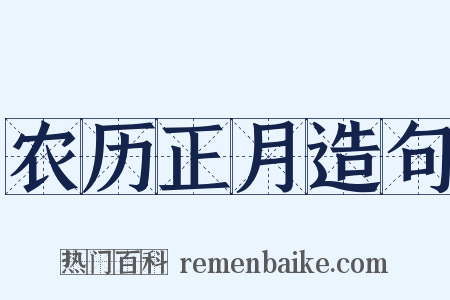 农历正月造句是什么意思的图片